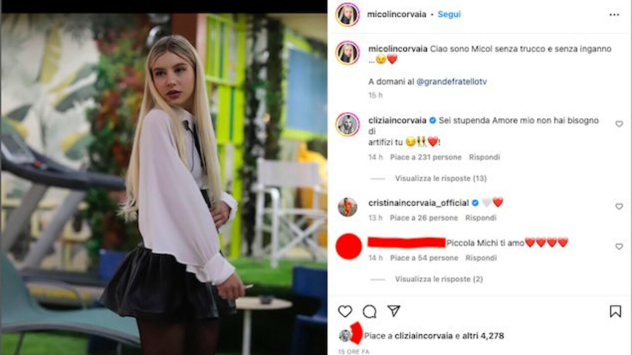 Micol Incorvaia La Sorella Clizia Replica Alle Parole Di Edoardo