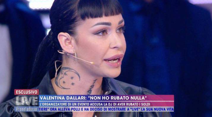 Valentina Dallari, accusata di furto, replica per la prima volta