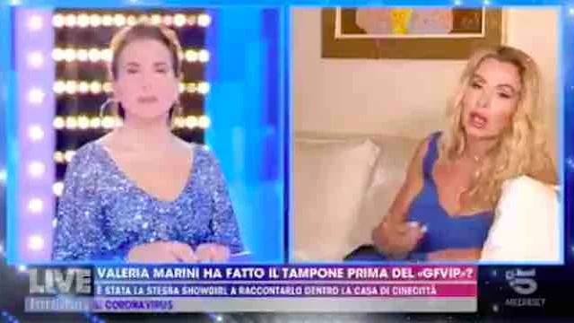 Valeria Marini rivela a Live la verità sul tampone fatto prima del GF Vip (VIDEO)