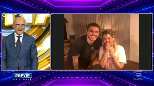 Mauro Icardi si mostra in collegamento al Grande Fratello Vip 4