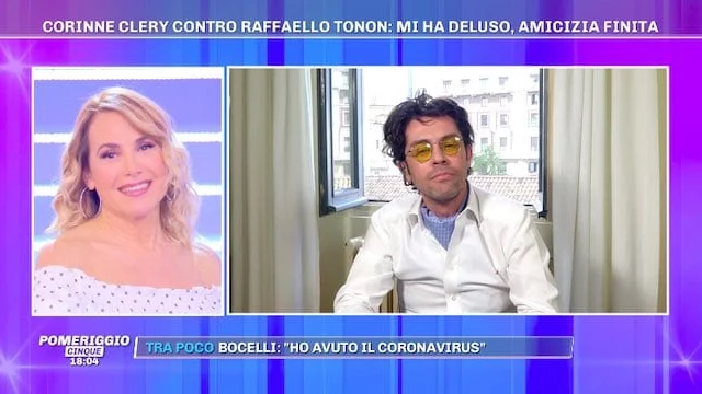 Raffaello Tonon a Pomeriggio 5 svela perché è finita l'amicizia con Corinne Clery