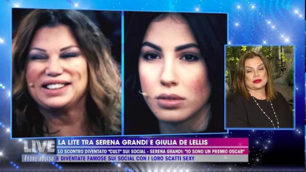 Serena Grandi a Live Non è la d'Urso lancia nuove critiche a Giulia De Lellis