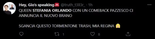 I commenti per la showgirl su Twitter