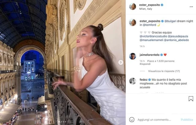 Fedez commenta una foto di Ester Exposito: la reazione epica di Chiara Ferragni