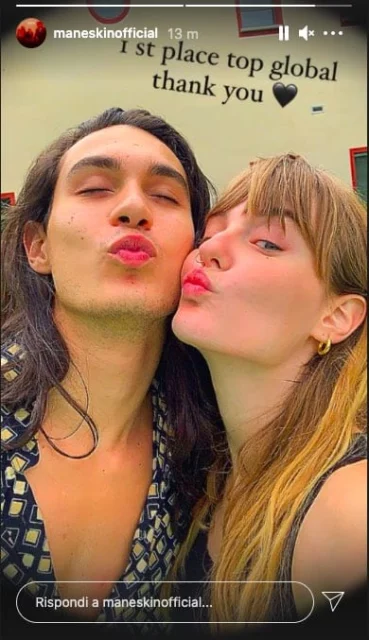 Foto storie Instagram - Ethan e Victoria dei Maneskin