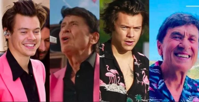 Gianni Morandi copia Harry Styles o viceversa? I look a confronto