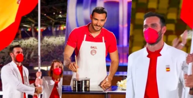 SauÌl Craviotto, portabandiera della Spagna, ha partecipato a Masterchef nel 2017