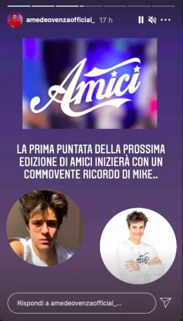 Storia Instagram - Amedeo Venza