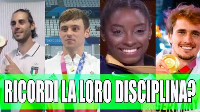 Collega il campione olimpico alla sua disciplina - QUIZ