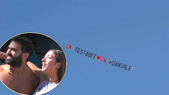 Gianmaria Antinolfi e Soleil Sorge ricevono un aereo dai fan- le reazioni