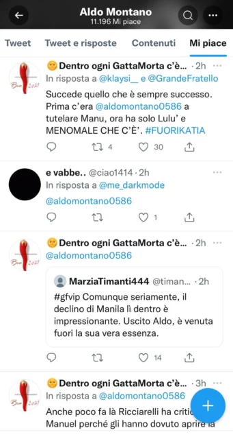 aldo Montano e il like contro Manila e Katia