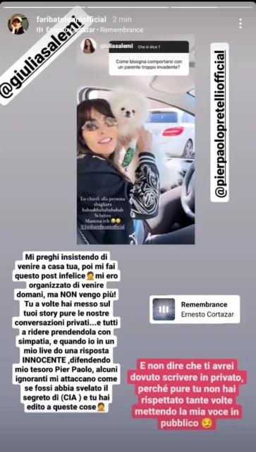 Fariba Teherani si sfoga contro Giulia Salemi