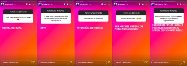 Le storie Instagram di Signorini