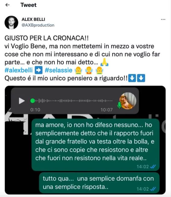 Le parole di Alex Belli