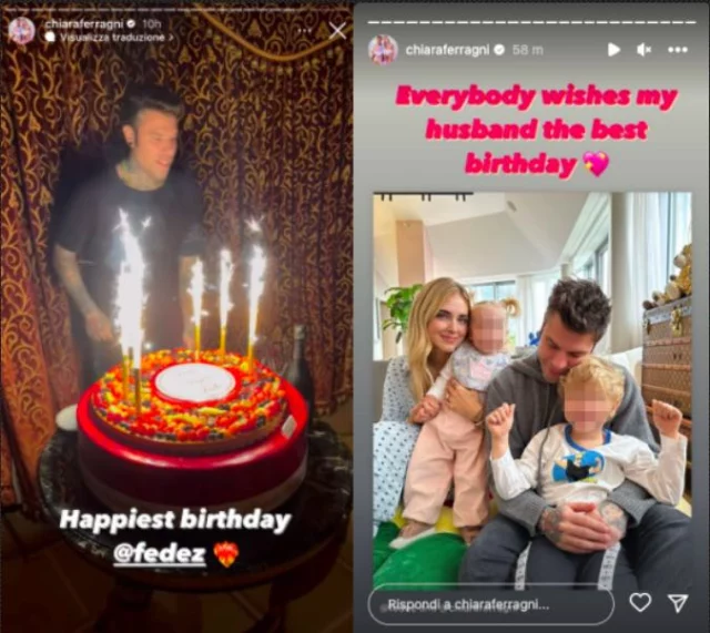 Le storie di Chiara Ferragni per Fedez