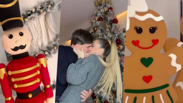 Sophie Codegoni e Alessandro ricreano un villaggio di Babbo Natale in casa