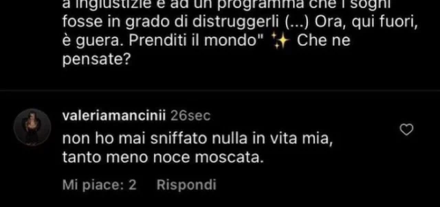 Il commento di Valeria Mancini di Amici 22