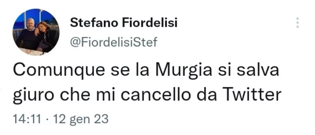 Il tweet di Stefano Fiordelisi, padre di Antonella