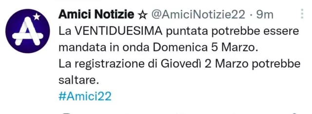 Le news su Amici 22