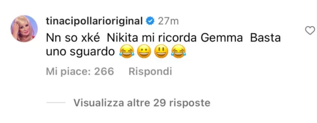 Il commento di Tina Cipollari