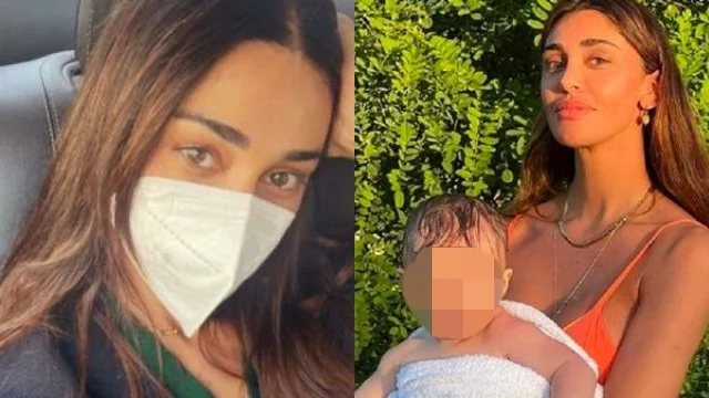 Belen Rodriguez a casa col Covid: il tenero saluto di Luna Marì