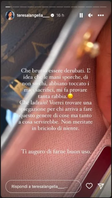 La storia Instagram di Teresa Langella