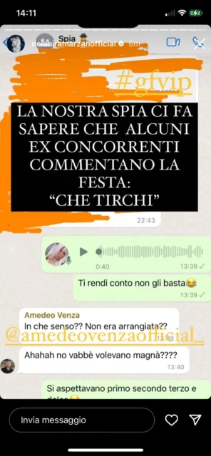 La chat sui vipponi del GF Vip 7