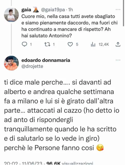 La rivelazione di Edoardo Donnamaria su Antonino