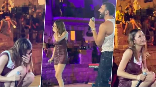 Marco Mengoni fa ridere Elodie durante un’esibizione: il siparietto