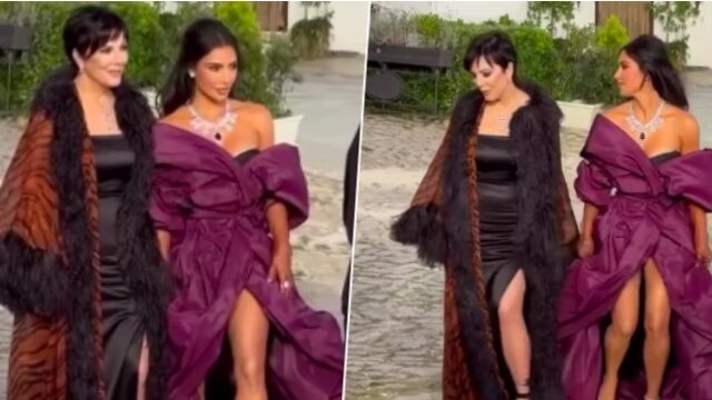 Kim e Kris Kardashian ospiti della sfilata di Dolce e Gabbana