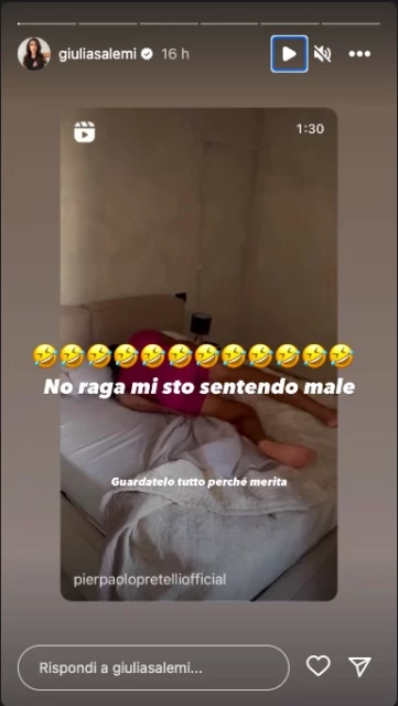 La storia Instagram di Giulia Salemi - video di Pierpaolo Pretelli