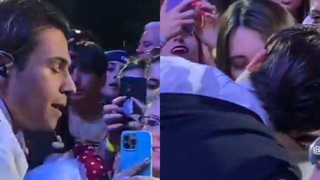 federico rossi bacia fan concerto video