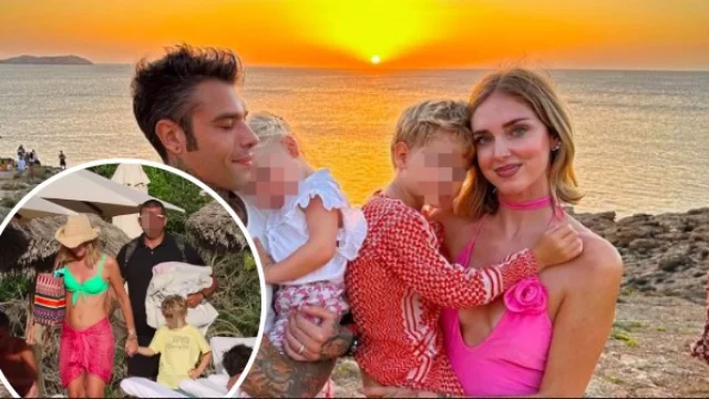 Chiara Ferragni e Fedez a Ibiza con bodyguard e tata: è polemica