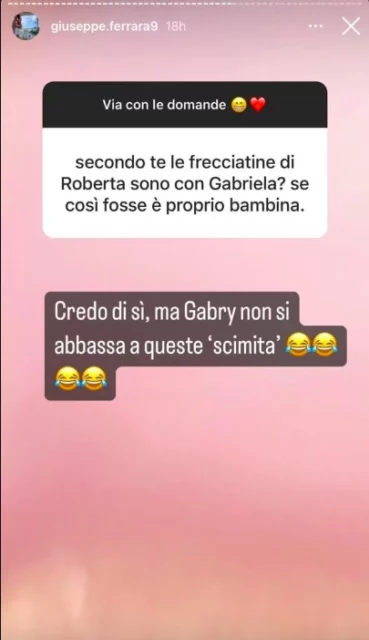 Il commento di Giuseppe alle frecciatine di Roberta su Gabriela dopo Temptation Island