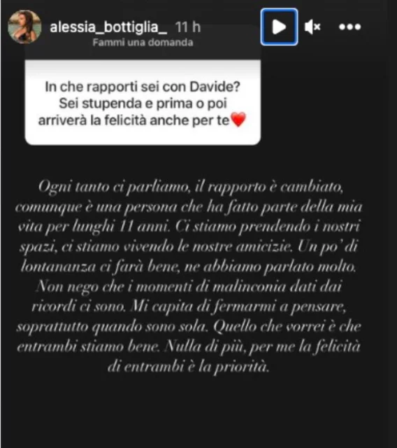 La storia Instagram di Alessia Bottiglia di Temptation Island