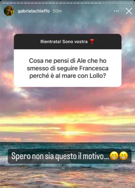 La storia Instagram di Gabriela di Temptation Island