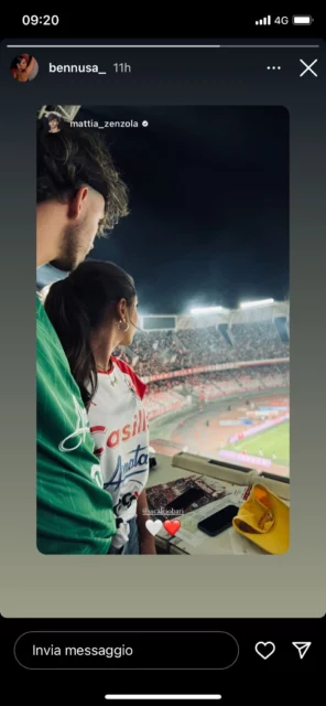 Mattia Zenzola e Benedetta Vari insieme allo stadio a tifare Bari