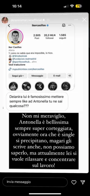 La segnalazione su Antonella Fiordelisi