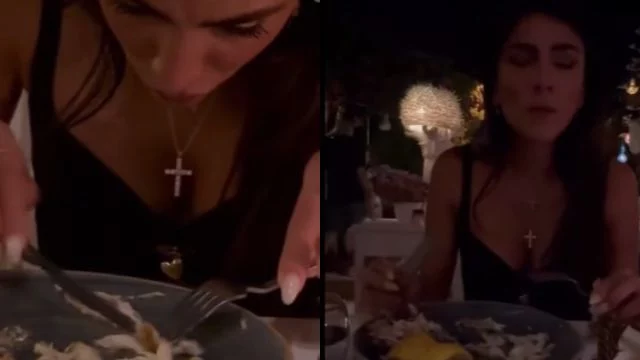 giulia salemi lische pesce piatto ristorante video