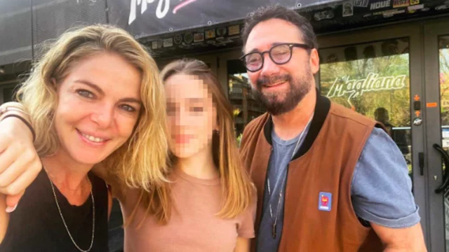 Claudia Gerini e Federico Zampaglione insieme alla figlia Linda