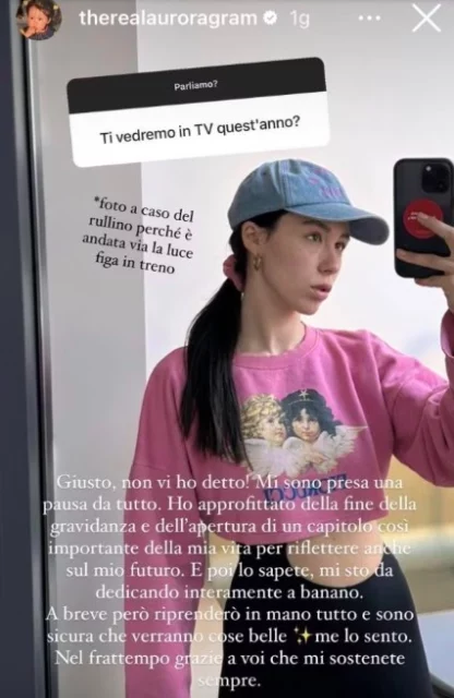 La storia Instagram di Aurora Ramazzotti