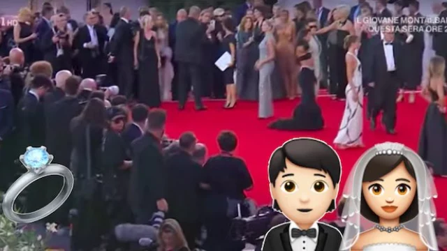 Venezia 80, proposta di matrimonio sul red carpet