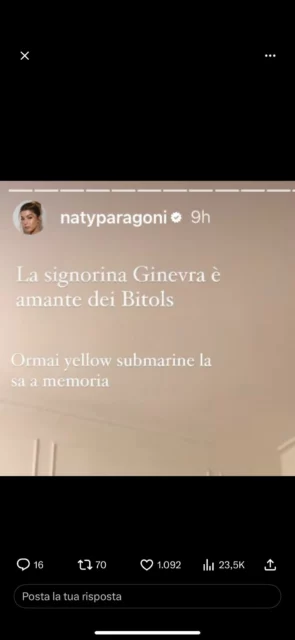 La gaffe di Natalia Paragoni