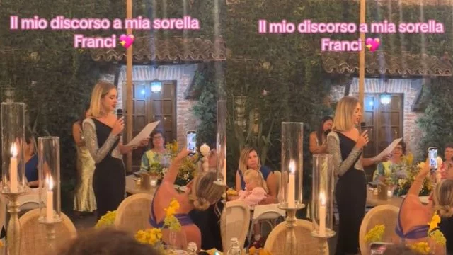 chiara ferragni discorso brindisi matrimonio sorella francesca