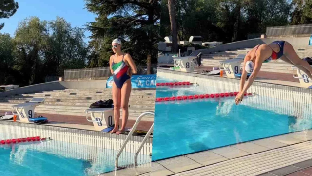 Federica Pellegrini torna in piscina e nuota col pancione