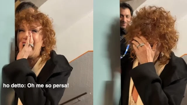 Fiorella Mannoia si perde dietro le quinte dell'Ariston (VIDEO)