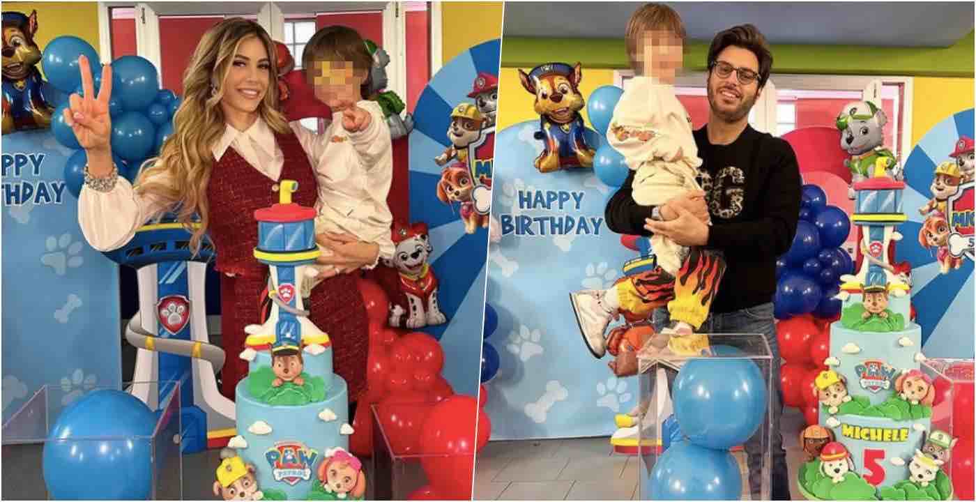 Paola Caruso il compleanno del figlio presente anche il padre