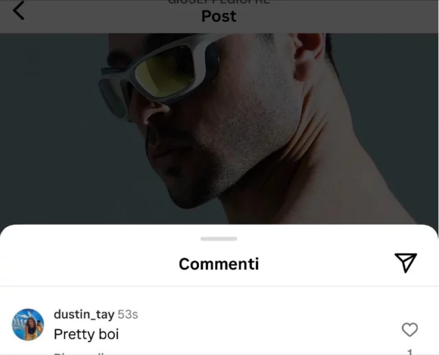 Il commento di Dustin a un post di Giuseppe GiofreÌ