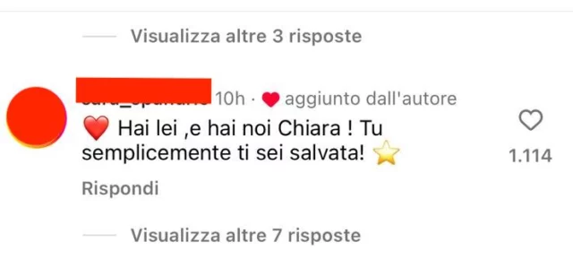Il like di Chiara Ferragni