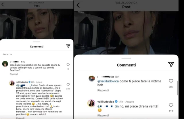 Le risposte di Ludovica Valli su Instagram
